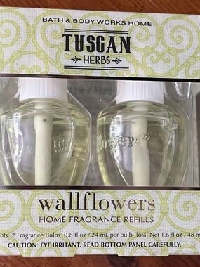 2 Pack -TUSCAN HERBS Bath & Body Works WALLFLOWERS Home Fragrance Refills
